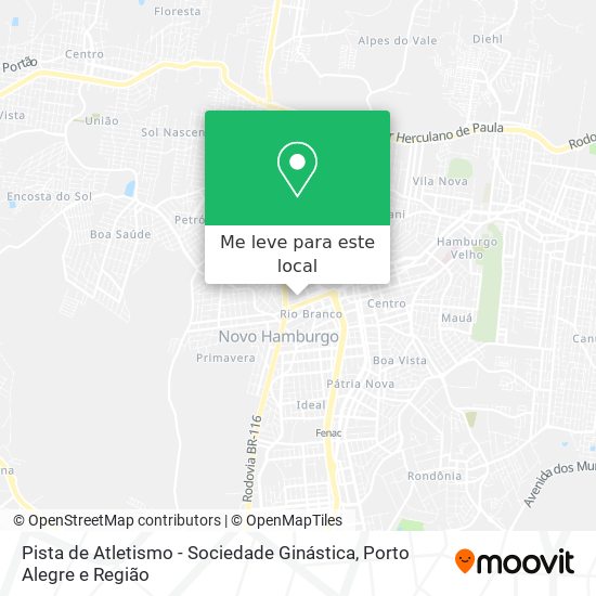 Pista de Atletismo - Sociedade Ginástica mapa