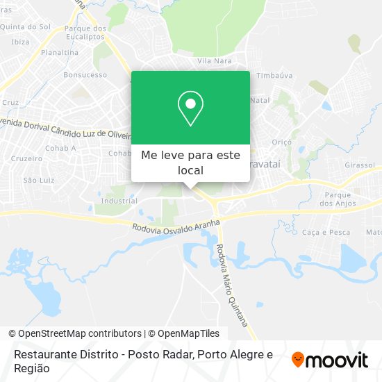 Restaurante Distrito - Posto Radar mapa