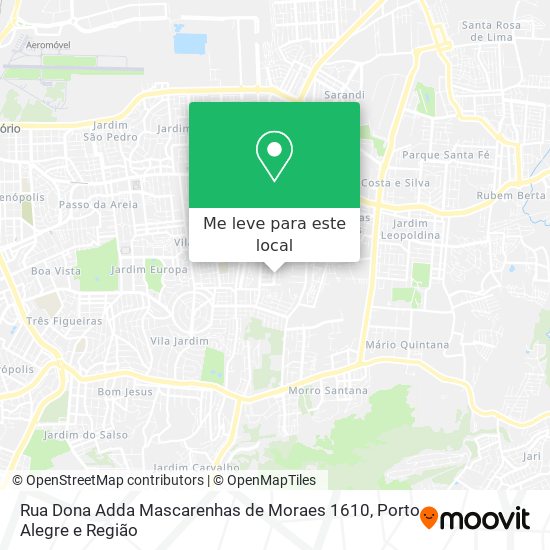 Rua Dona Adda Mascarenhas de Moraes 1610 mapa