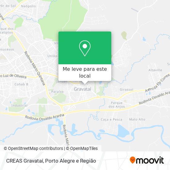 CREAS Gravataí mapa