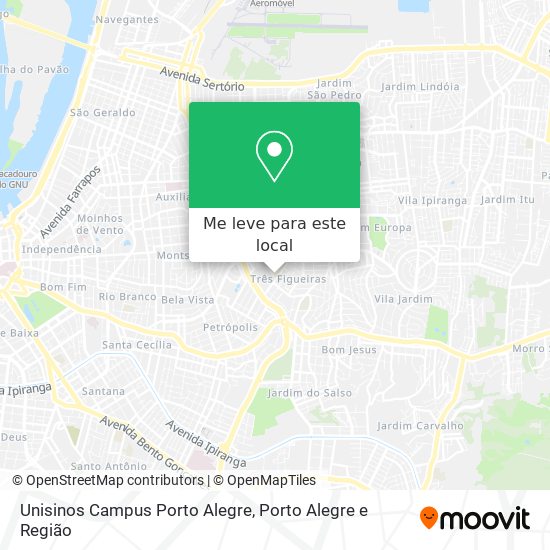 Unisinos Campus Porto Alegre mapa