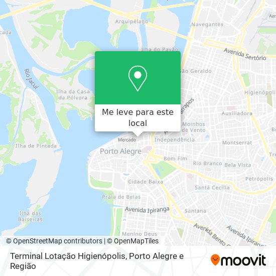 Terminal Lotação Higienópolis mapa