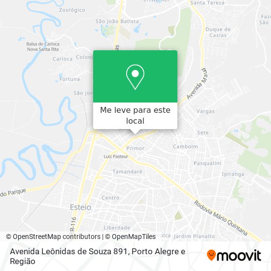 Avenida Leônidas de Souza 891 mapa