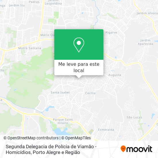 Segunda Delegacia de Polícia de Viamão - Homicídios mapa