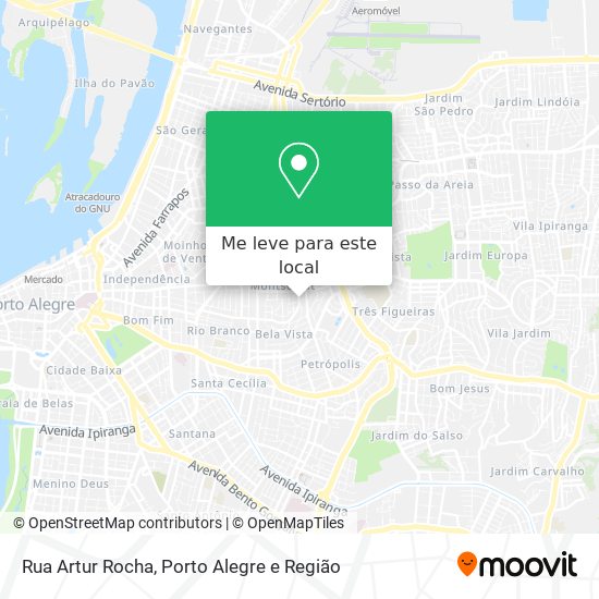 Rua Artur Rocha mapa