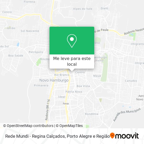 Rede Mundi - Regina Calçados mapa