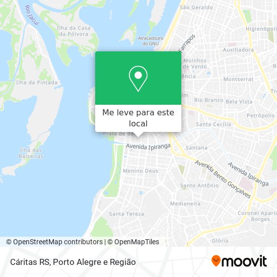 Cáritas RS mapa