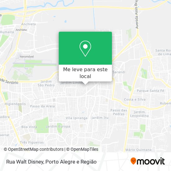 Rua Walt Disney mapa