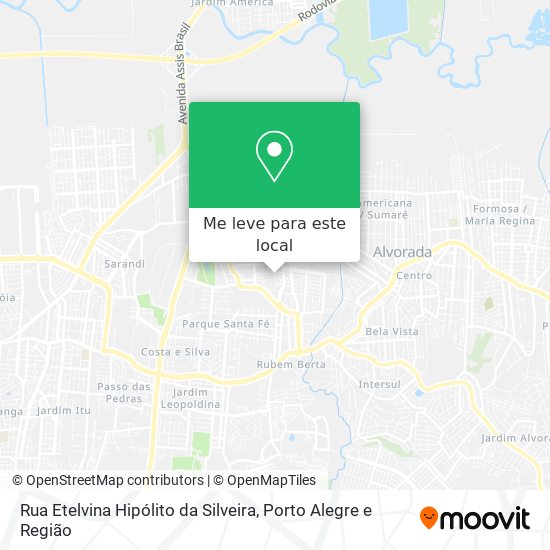 Rua Etelvina Hipólito da Silveira mapa