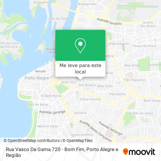 Rua Vasco Da Gama 720 - Bom Fim mapa