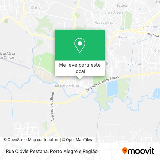 Rua Clóvis Pestana mapa