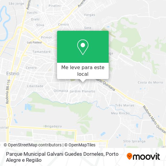 Parque Municipal Galvani Guedes Dorneles mapa