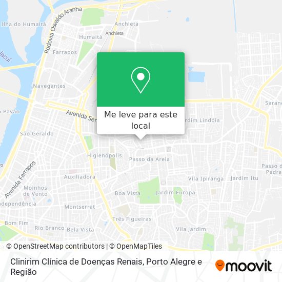Clinirim Clínica de Doenças Renais mapa