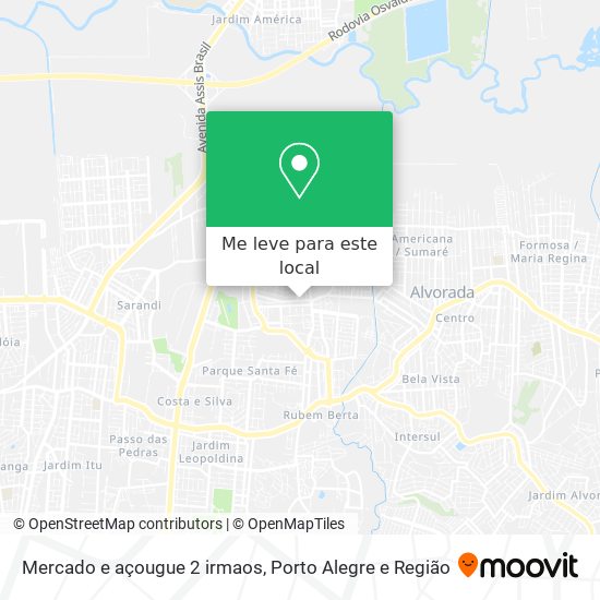 Mercado e açougue 2 irmaos mapa