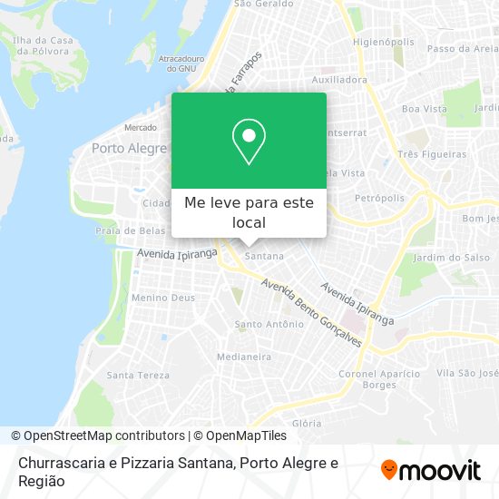 Churrascaria e Pizzaria Santana mapa