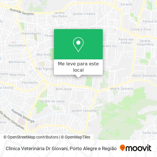 Clínica Veterinária Dr Giovani mapa