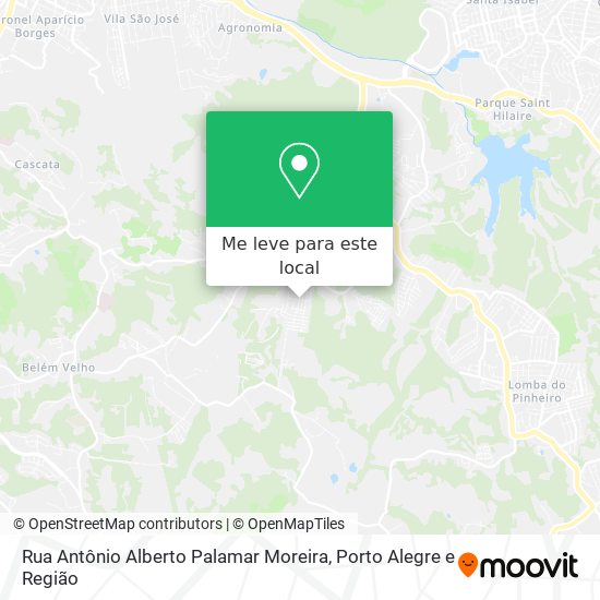 Rua Antônio Alberto Palamar Moreira mapa