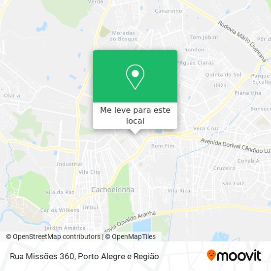 Rua Missões 360 mapa