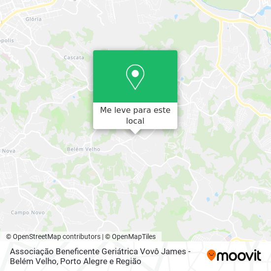 Associação Beneficente Geriátrica Vovô James - Belém Velho mapa