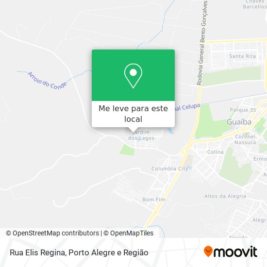Rua Elis Regina mapa