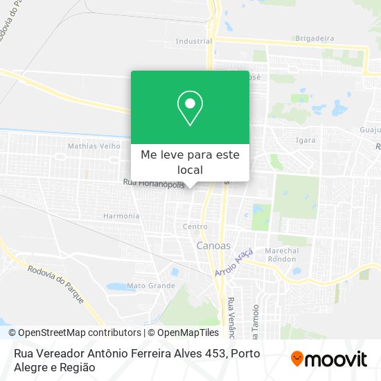 Rua Vereador Antônio Ferreira Alves 453 mapa