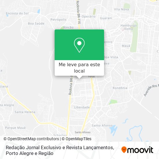 Redação Jornal Exclusivo e Revista Lançamentos mapa