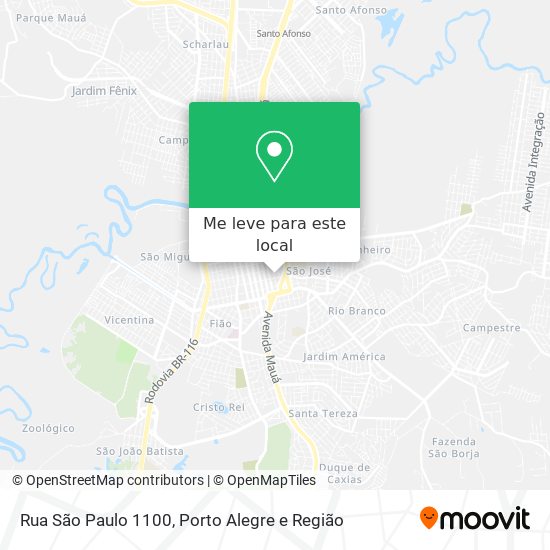 Rua São Paulo 1100 mapa