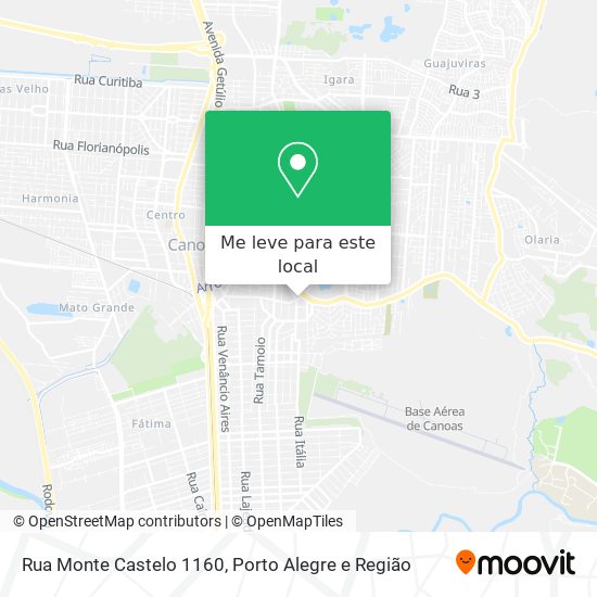 Rua Monte Castelo 1160 mapa