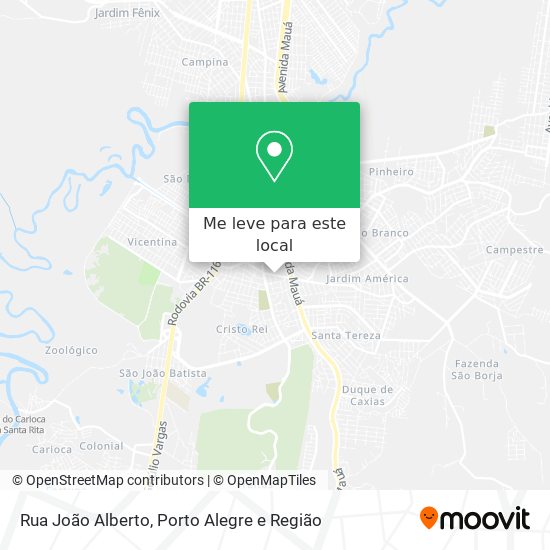 Rua João Alberto mapa