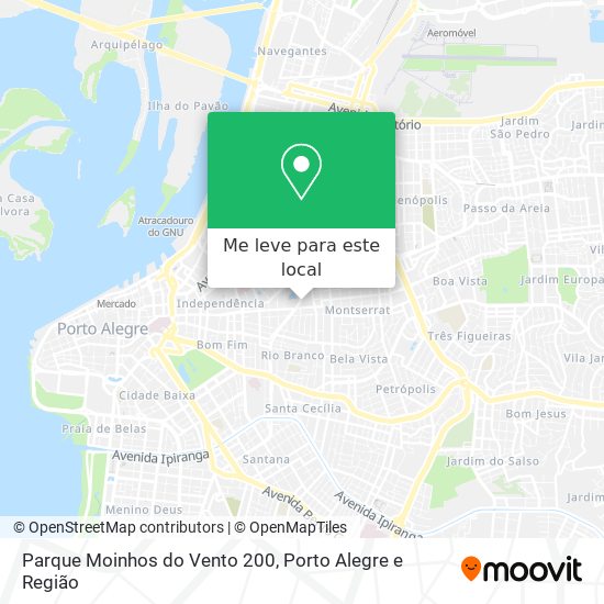 Parque Moinhos do Vento 200 mapa