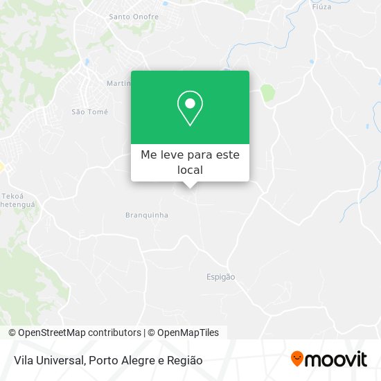 Vila Universal mapa