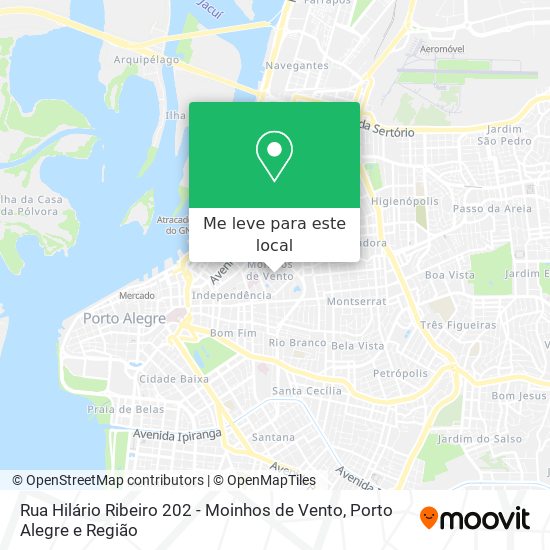 Rua Hilário Ribeiro 202 - Moinhos de Vento mapa
