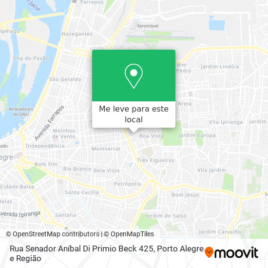 Rua Senador Aníbal Di Primio Beck 425 mapa