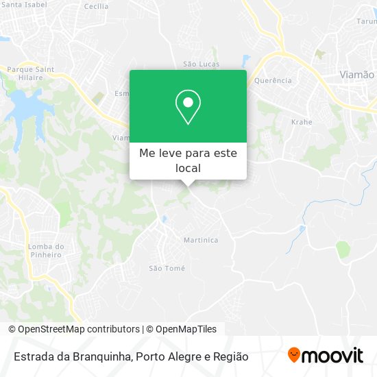 Estrada da Branquinha mapa