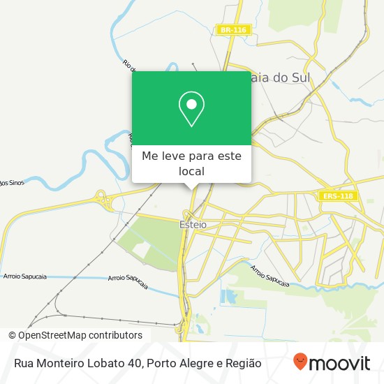 Rua Monteiro Lobato 40 mapa