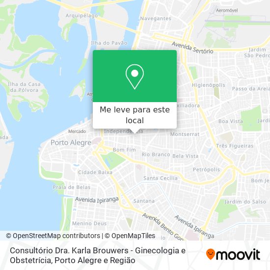 Consultório Dra. Karla Brouwers - Ginecologia e Obstetrícia mapa