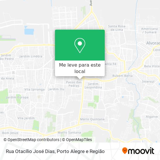 Rua Otacílio José Dias mapa