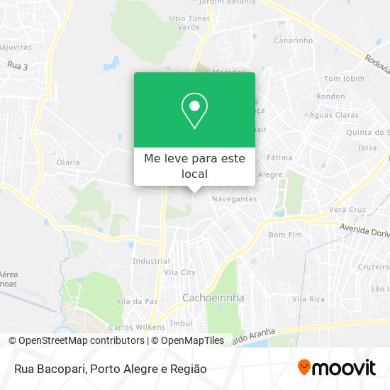 Rua Bacopari mapa