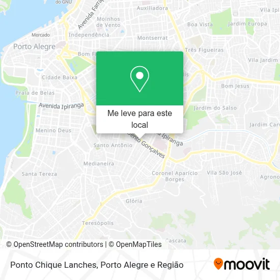 Ponto Chique Lanches mapa