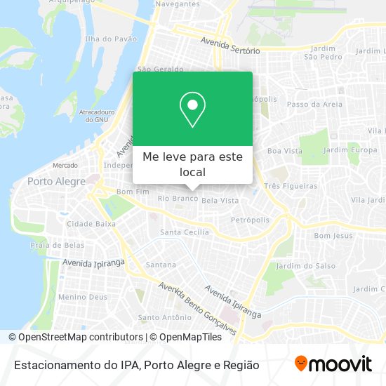 Estacionamento do IPA mapa