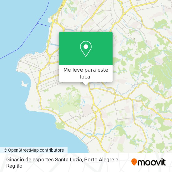 Ginásio de esportes Santa Luzia mapa