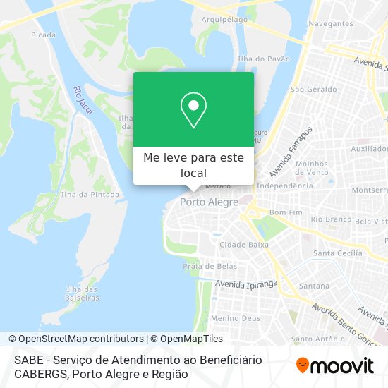 SABE - Serviço de Atendimento ao Beneficiário CABERGS mapa