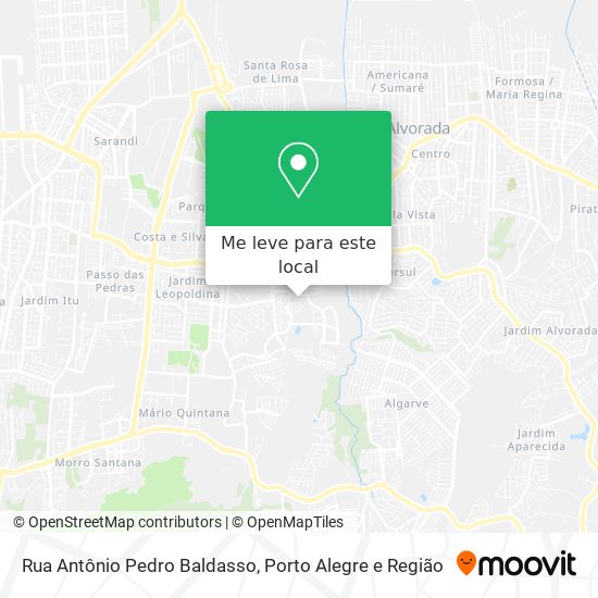 Rua Antônio Pedro Baldasso mapa