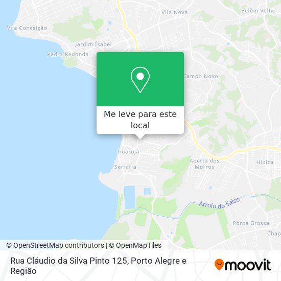 Rua Cláudio da Silva Pinto 125 mapa