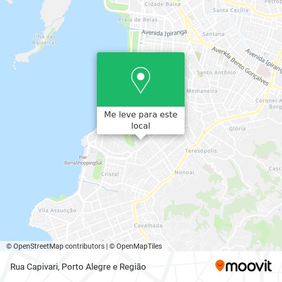 Rua Capivari mapa