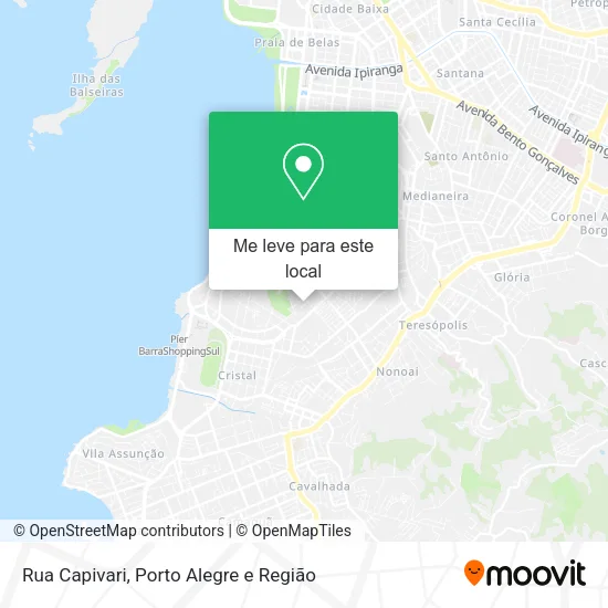 Rua Capivari mapa