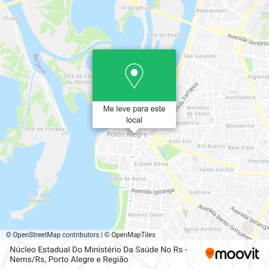 Núcleo Estadual Do Ministério Da Saúde No Rs - Nems / Rs mapa