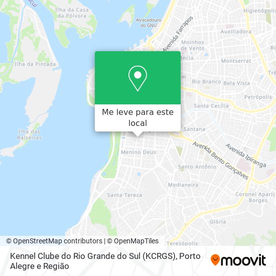 Kennel Clube do Rio Grande do Sul (KCRGS) mapa