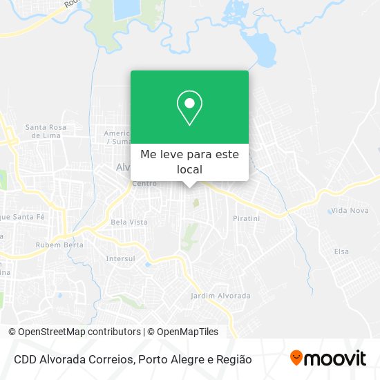 CDD Alvorada Correios mapa