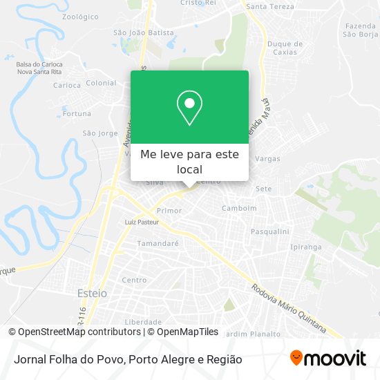 Jornal Folha do Povo mapa